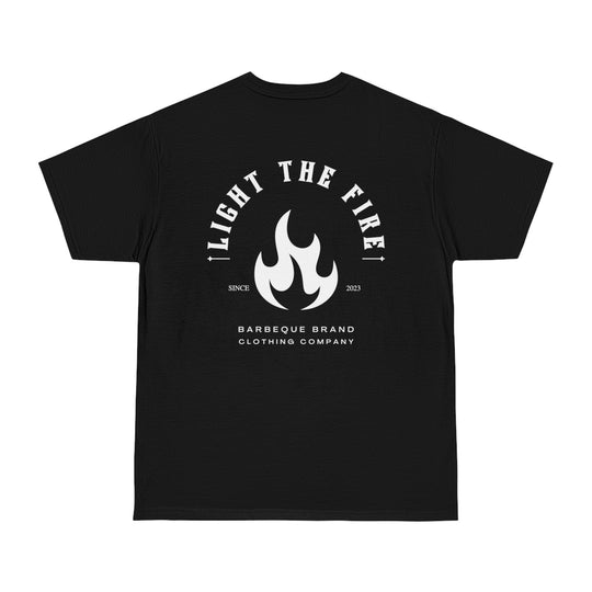 Light The Fire Graphic T-Shirt — Barbecue Flame Logo Tee