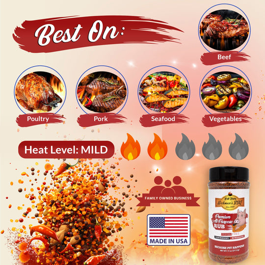 Premium All Purpose Gluten Free Keto Friendly BBQ Rub 8.6 oz