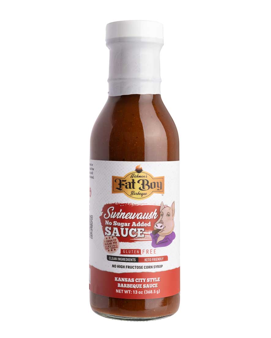 Swinewaush No Sugar Added Gluten Free Natural BBQ Sauce 13 oz - Pack of 2