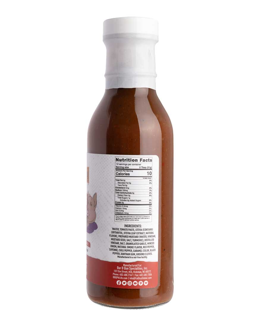 Swinewaush No Sugar Added Gluten Free Natural BBQ Sauce 13 oz - Pack of 2