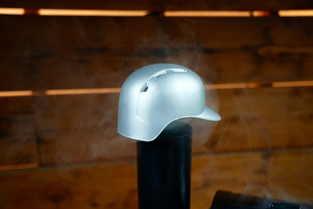 Baseball Batting Helmet BBQ Chimney Cap - Silver | Pimp My Grill®