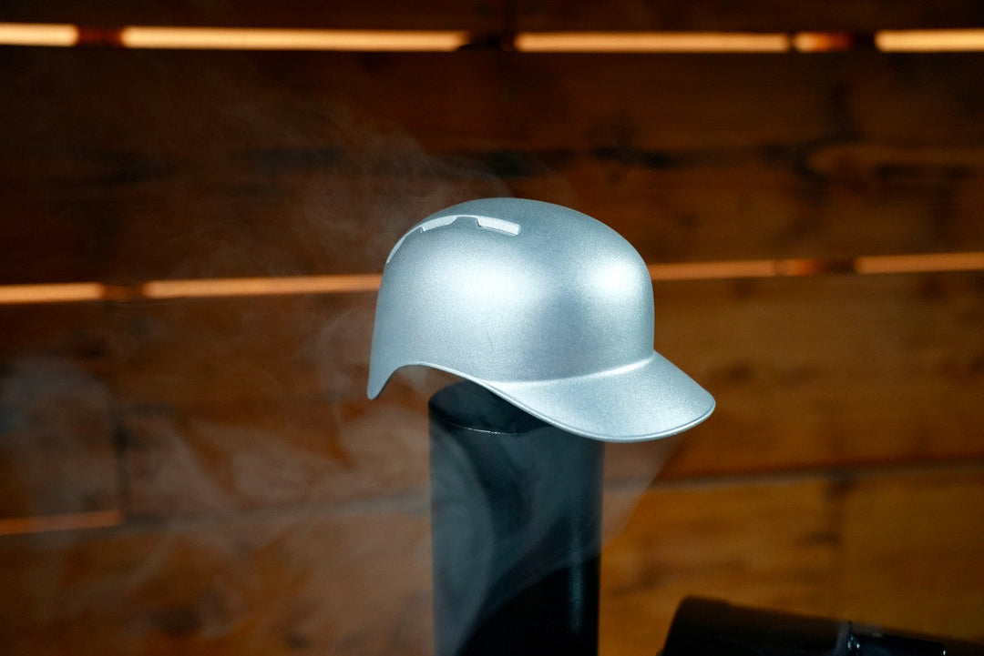 Baseball Batting Helmet BBQ Chimney Cap - Silver | Pimp My Grill®