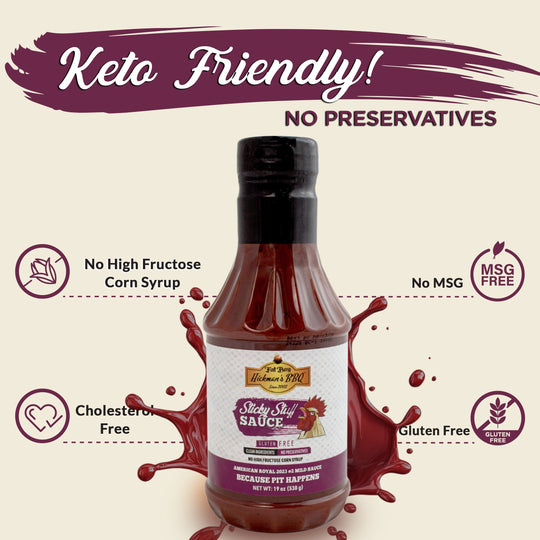 Sticky Stuff Gluten Free Natural BBQ Sauce 19 oz - Pack of 2