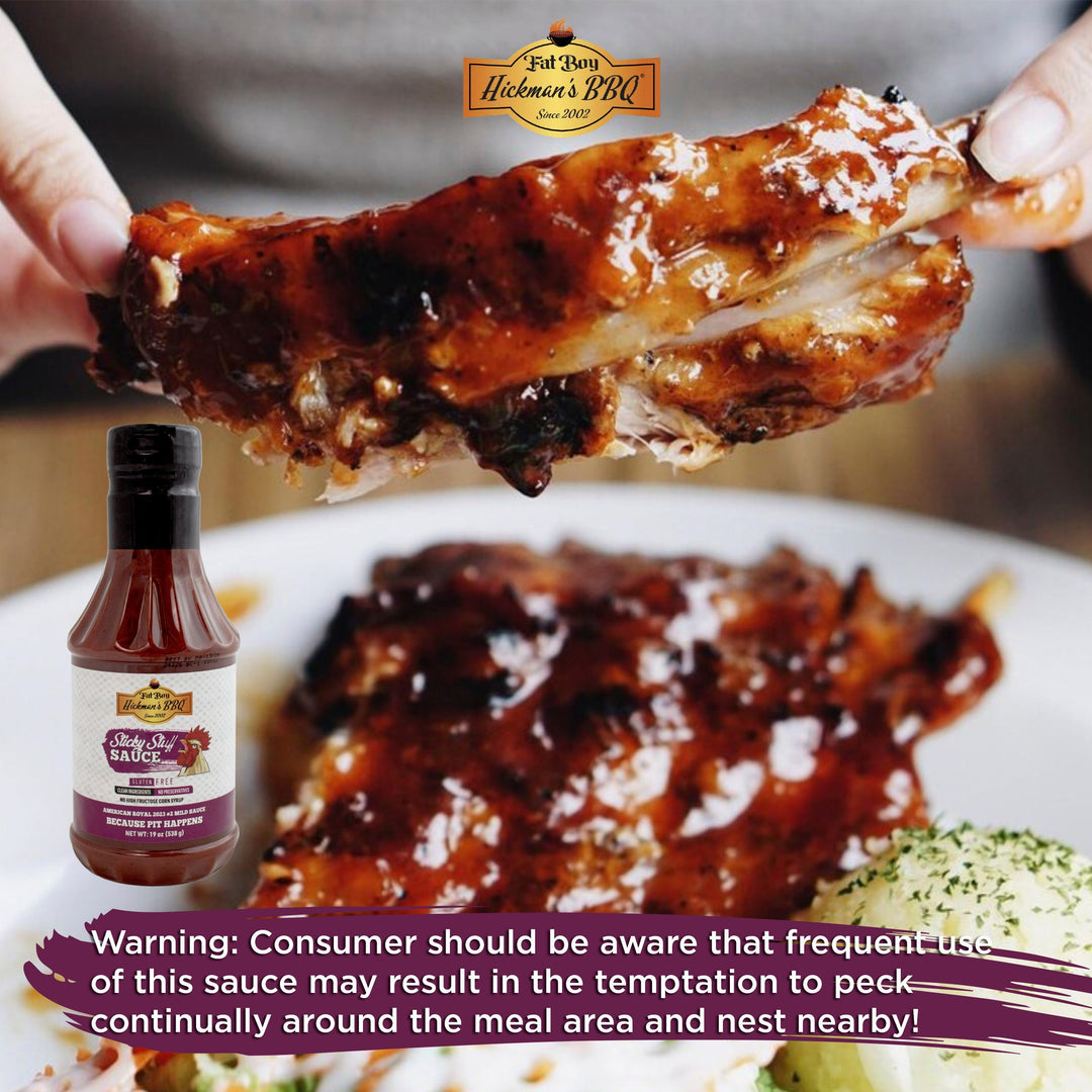Sticky Stuff Gluten Free Natural BBQ Sauce 19 oz - Pack of 2