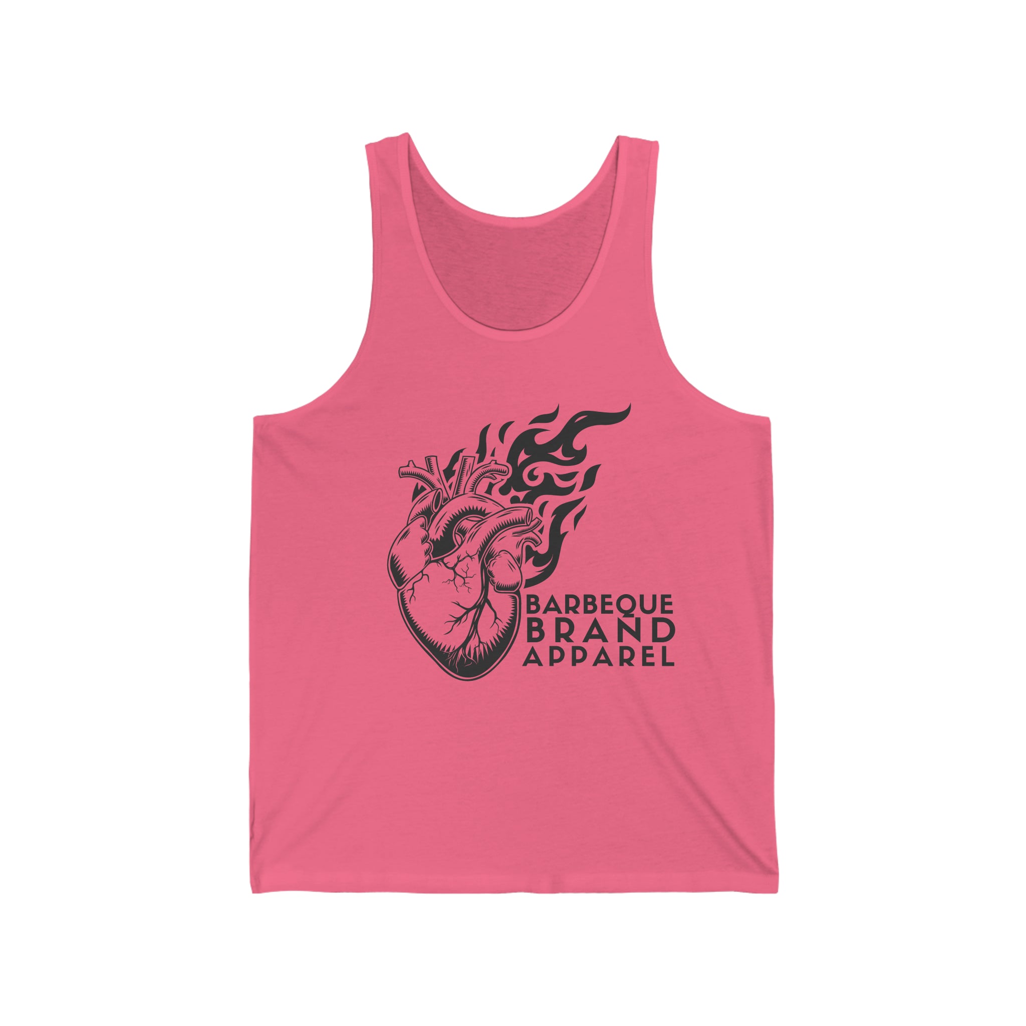 Barbeque Brand Heart on Fire Ladies Workout Tank